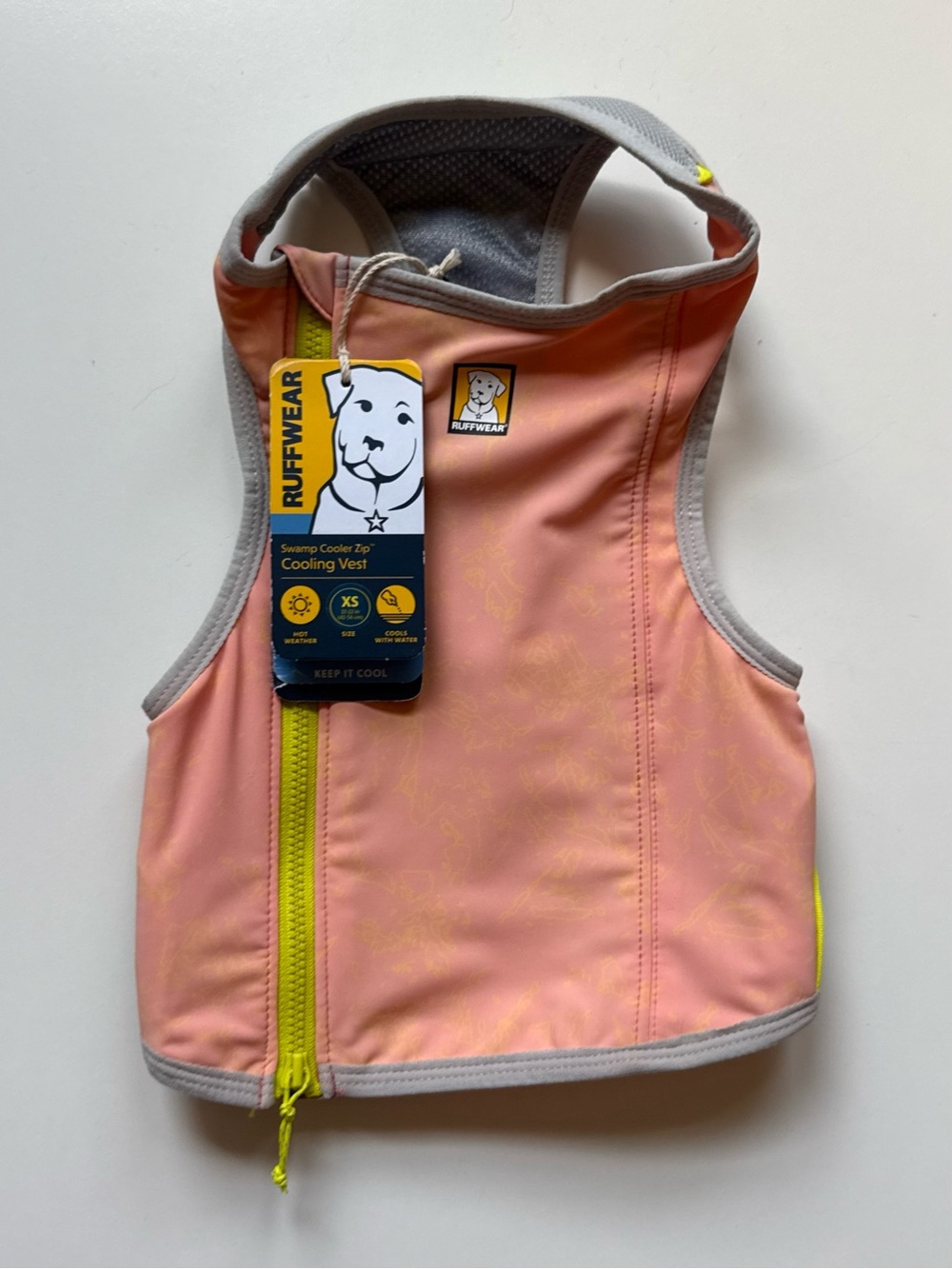 Ruffwear Swamp Cooler Zip™ Cooling Dog Vest, Salmon Pink - Size XS (17-22 in.)